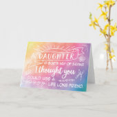 Daughter - a Life long friend Kaart (Gele Bloem)