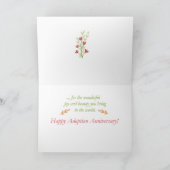Daughter Adoption Jubileum Waterverf Flowers R Kaart (Binnen)