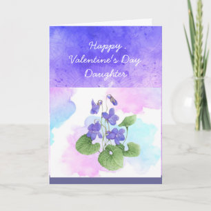 Daughter African Violet Flower Valentijn Poem Feestdagen Kaart