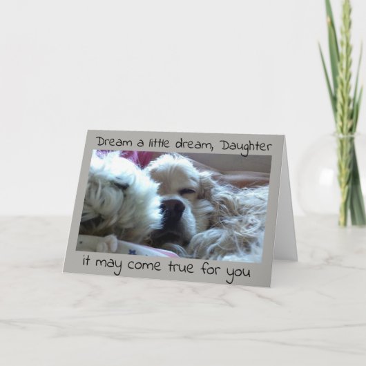 *DAUGHTER* AFSTUDEREN HET EN HET KAN WAAR WORDEN KAART (Voorkant)