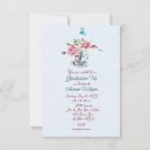 Daughter Afstuderen Tea Celebration Invitation Kaart (Voorkant)