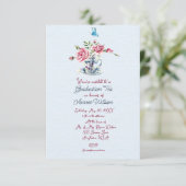 Daughter Afstuderen Tea Celebration Invitation Kaart (Staand voorkant)