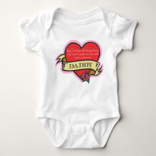 Daughter and Daddy Tattoo Heart Shirt (Voorkant)