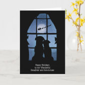 Daughter and Husband Son in Law Prettige feestdage Kaart (Gele Bloem)