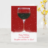 Daughter and Son in Law Funny Prettige feestdagen Kaart (Gele Bloem)