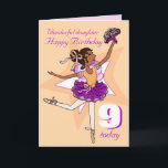Daughter ballerina jarig paars kaart<br><div class="desc">Verdomd moderne grafische meisjes ballerina verjaardagskaart Pas dit object aan je wensen aan. Eenvoudig ontworpen en geïllustreerd door Sarah Trett.</div>