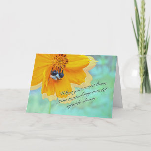 Daughter Birthday Bumblebee op Cosmos Kaart