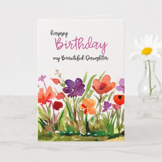 Daughter Birthday Card Kaart (Kleine Plant)