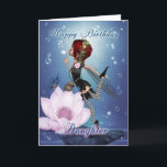 Daughter Birthday Card met Fantasy Water Fairy Kaart<br><div class="desc">Daughter Birthday Card met Fantasy Water Fairy</div>