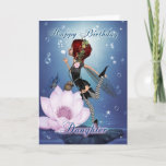 Daughter Birthday Card met Fantasy Water Fairy Kaart<br><div class="desc">Daughter Birthday Card met Fantasy Water Fairy</div>