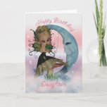 Daughter Birthday Card met juffrouw en kikker Pr Kaart<br><div class="desc">Daughter Birthday-kaart met juffrouw en kikker Prince,  Blue Moon</div>