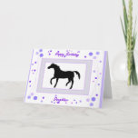 Daughter Birthday Card, Paard Kaart<br><div class="desc">Paarden en  versieringen,  aanpasbaar,  voeg je woorden toe.</div>