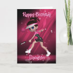 Daughter Birthday Card - Tennis Kaart<br><div class="desc">Daughter Birthday Card - Tennis</div>