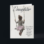 Daughter Birthday Card voor Dochter met Verse Kaart<br><div class="desc">Show je dochter gewoon hoeveel je geeft met deze mooie kaart die ideaal is voor verjaardagen of elke gelegenheid. Een uniek schilderij van kunstenaar James Coates</div>