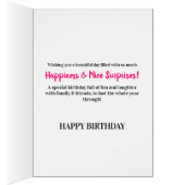 Daughter Birthday Floral Heart Balloon Any Age (Binnen (Rechts))