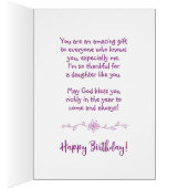 Daughter Birthday, je bent een geweldige zegen. (Binnen (Rechts))