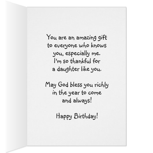 Daughter Birthday, je bent een geweldige zegen. (Binnen (Rechts))