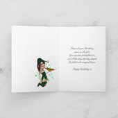 Daughter, Birthday Kaart - Fantasy Schattige Elf o (Binnen)