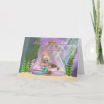 Daughter Birthday-kaart met kleine zeemeermin en v Kaart<br><div class="desc">Daughter Birthday-kaart met kleine zeemeermin en visvrienden</div>