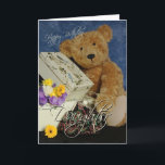 Daughter Birthday-kaart met schattige Beren tas Kaart<br><div class="desc">Daughter Birthday-kaart met een schattige Beren doos en bloemen</div>