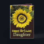 DAUGHTER Birthday met Cheerful Sunflower Kaart<br><div class="desc">Deze vrolijke zonnebloem met zijn "magische bloem" vers is een mooie manier om je dochter een Happy Birthday te wensen.  De binnentekst is aanpasbaar,  zodat kunt u uw eigen speciaal gevoel toevoegen</div>