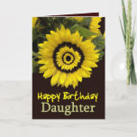 DAUGHTER Birthday met Cheerful Sunflower Kaart<br><div class="desc">Deze vrolijke zonnebloem met zijn "magische bloem" vers is een mooie manier om je dochter een Happy Birthday te wensen.  De binnentekst is aanpasbaar,  zodat kunt u uw eigen speciaal gevoel toevoegen</div>