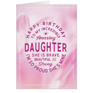 Daughter Birthday Mijn ongelooflijk geweldige doch