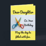 Daughter Birthday Paper Dolls Kaart<br><div class="desc">Kleurrijk, verjaardagskaart met papieren poppen om eruit te snijden, is op dit wenskaart afgebeeld. Op de voorzijde van de kaart staat: "Beste dochter op uw verjaardag mei, de dag is vol plezier". En de binnenkant van de kaart leest:"Na je verjaardag vind je deze papieren poppen leuk om uit te snijden!...</div>