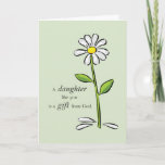 Daughter Birthday, Religieuze Green Daisy Flower A Kaart<br><div class="desc">Breng een glimlach naar je dochter voor alles wat ze is en doet voor jou. Je waardeert haar als een geschenk van God in je leven.</div>