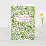 Daughter Birthday Scattered Leaves Card Kaart<br><div class="desc">Een verjaardagskaart voor je dochter. Een mooie kaart om verjaardagswensen te sturen. Zeg gelukkige verjaardag met een kaart vol verspreide bladeren en bloemen. Een ongebruikelijke kaart voor een mooie dame.</div>