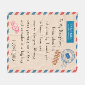 Daughter Blanket Gift van moeder en vader Fleece Deken (Voorkant (Horizontaal))