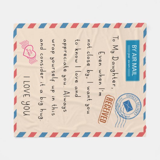 Daughter Blanket Gift van moeder en vader Fleece Deken (Voorkant (Horizontaal))