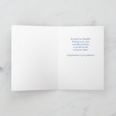 Daughter Custom Photo Name High School Afstuderen Kaart (Binnen)