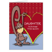 Daughter Cute Monkey op dag van de Valentijn (Voorkant)