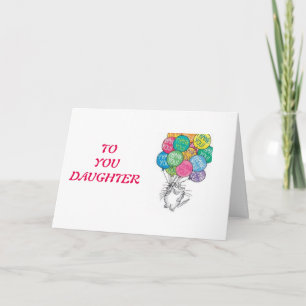 DAUGHTER DANK U/U IS DE BESTE BIRTHDAG BEDANKKAART