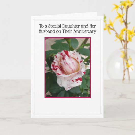 Daughter- en Husband-Jubileum-kaart Kaart (Gele Bloem)