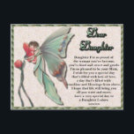 Daughter Fairy Birthday Briefkaart<br><div class="desc">Hoewel E-kaarten geweldig zijn in deze wereld van de techniek, is er niets zo persoonlijk als de persoonlijke aanraking! Post-a-card van Ebbymoo is een economische manier om een speciale en persoonlijke boodschap te sturen voor Birthday, Jubileum, Get Well, Friendship en vele andere gelegenheden. Stuur er een naar iemand waar je...</div>