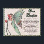 Daughter Fairy Birthday Briefkaart<br><div class="desc">Hoewel E-kaarten geweldig zijn in deze wereld van de techniek, is er niets zo persoonlijk als de persoonlijke aanraking! Post-a-card van Ebbymoo is een economische manier om een speciale en persoonlijke boodschap te sturen voor Birthday, Jubileum, Get Well, Friendship en vele andere gelegenheden. Stuur er een naar iemand waar je...</div>