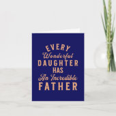 Daughter Fathers Day Inspirerend Quote Kaart (Voorkant)