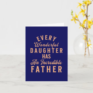 Daughter Fathers Day Inspirerend Quote Kaart