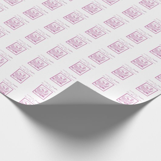 Daughter First Community, Roze Cadeaupapier (Hoek)