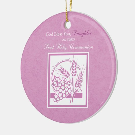 Daughter First Community, Roze Keramisch Ornament (Links)