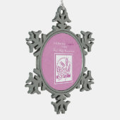 Daughter First Community, Roze Tin Sneeuwvlok Ornament (Links)
