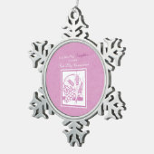 Daughter First Community, Roze Tin Sneeuwvlok Ornament (Rechts)