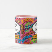 Daughter Fun Retro Stripboek Pop Art Pink Mok (Midden)