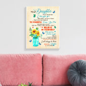 Daughter Gifts | Brief aan mijn dochter van mama Canvas Afdruk (Insitu (Woonkamer))