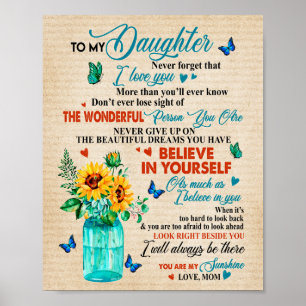 Daughter Gifts   Brief aan mijn dochter van mama Poster