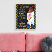 Daughter Gifts | Brief aan mijn dochter van papa Canvas Afdruk (Insitu (Woonkamer))