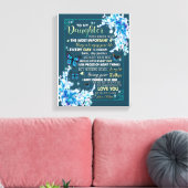 Daughter Gifts | Brief aan mijn dochter van papa Canvas Afdruk (Insitu (Woonkamer))