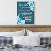 Daughter Gifts | Brief aan mijn dochter van papa Canvas Afdruk (Insitu (Slaapkamer))